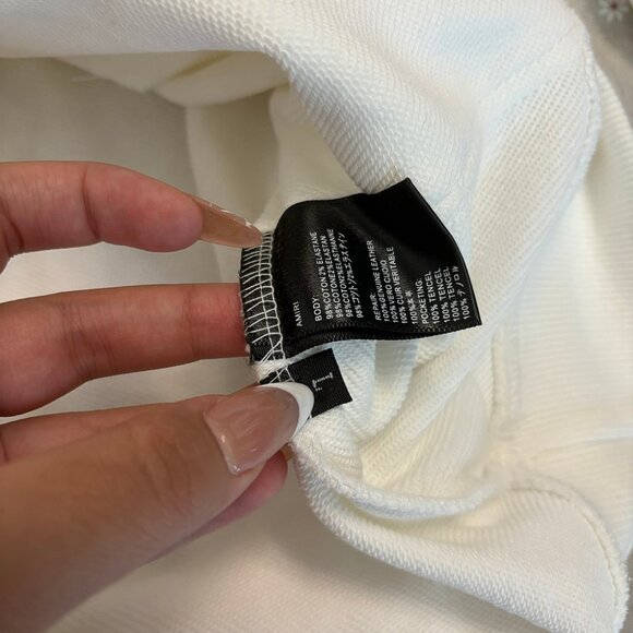 AMIRI Round Neck Paint Print White Sweatshirt - Picture 4 of 6